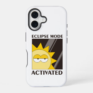 overcast sun on black background iPhone 16 case