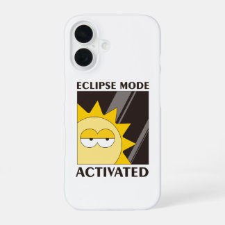 overcast sun on black background iPhone 16 case
