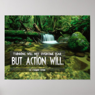 Overcome Fear Inspirational Poster