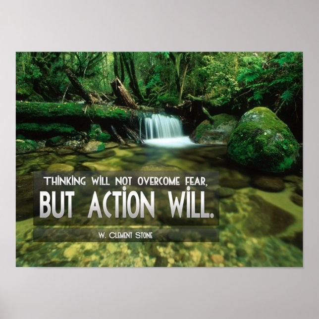 Overcome Fear Inspirational Poster (Front)