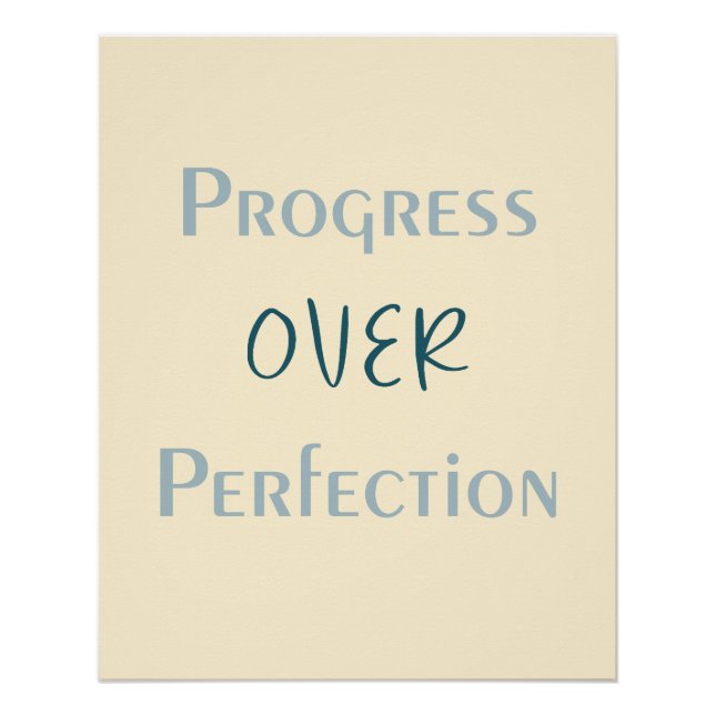Overcome Perfectionism Through Purposeful Actions Poster (Front)