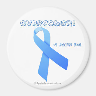 Overcomer! Prostate Cancer Ribbon Magnet