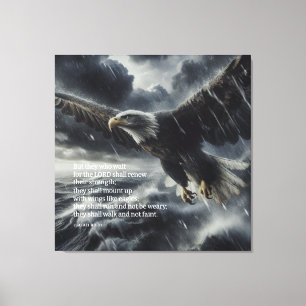 Overcoming The Storm Isaiah 40:31 Canvas Print