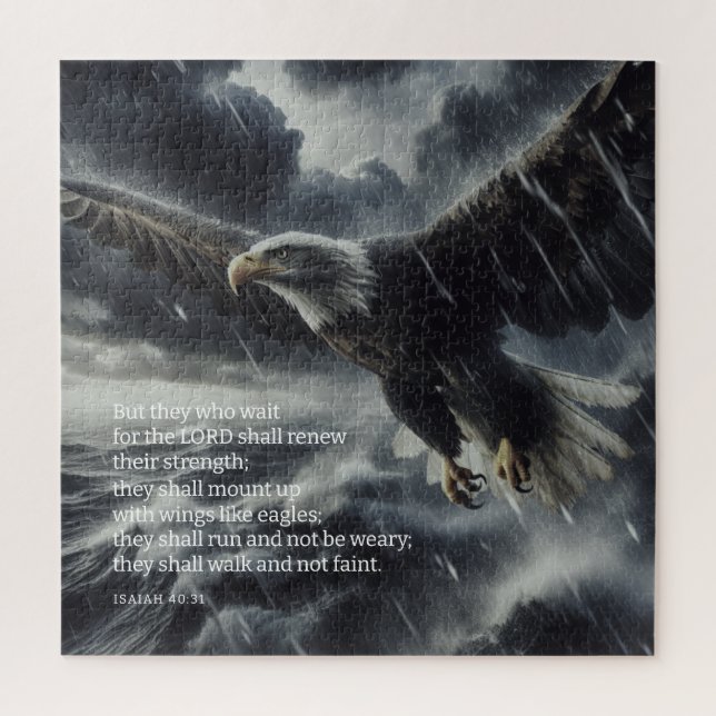 Overcoming The Storm Isaiah 40:31 Jigsaw Puzzle (Vertical)