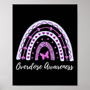 Overdose Awareness Boho Rainbow 1 Poster