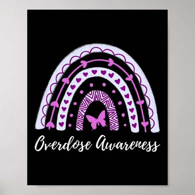 Overdose Awareness Boho Rainbow 1  Poster (Front)