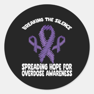 Overdose Awareness – Breaking The Silence Classic Round Sticker