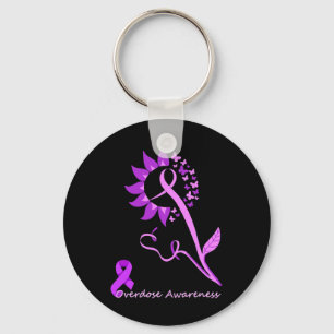 Overdose Awareness Butterfly Sunflower Ribbon Mont Key Ring