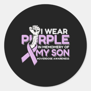 Overdose Awareness Candlelight Vigil Son Awareness Classic Round Sticker