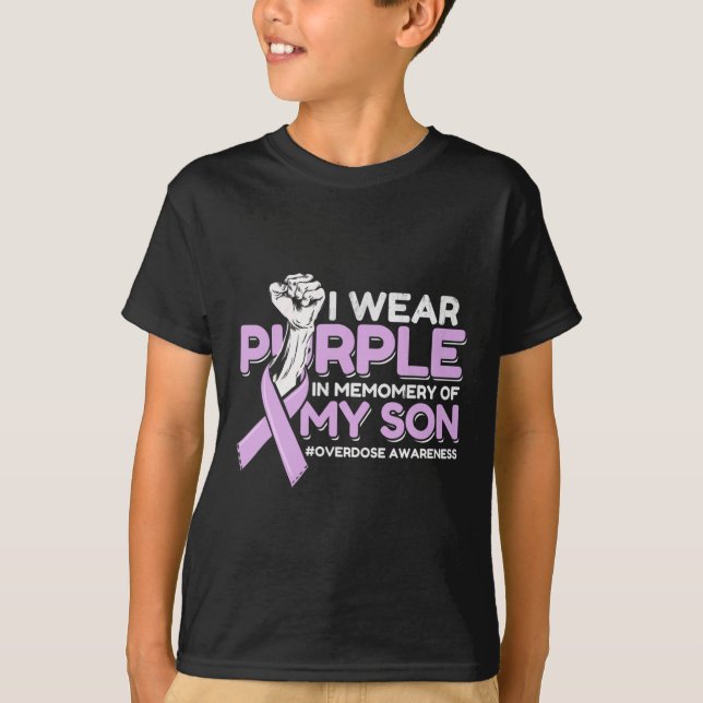 Overdose Awareness Candlelight Vigil Son Awareness T-Shirt (Front)