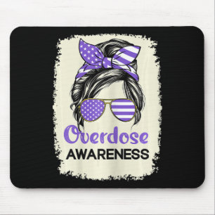 Overdose Awareness Day 2022 Purple Ribbon 1  Mouse Pad
