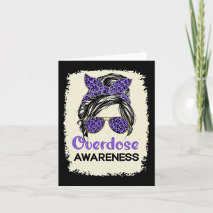Overdose Awareness Day 2022 Warrior Purple Messy B Card