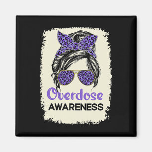 Overdose Awareness Day 2022 Warrior Purple Messy B Magnet