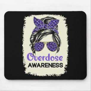 Overdose Awareness Day 2022 Warrior Purple Messy B Mouse Pad
