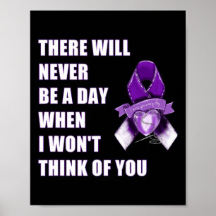 Overdose Awareness Day August 31 Purple Ribbon  Poster