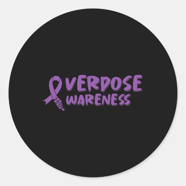 Overdose Awareness Day August in Memory 1 Classic Round Sticker (Front)