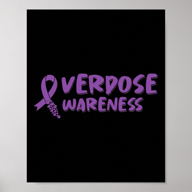 Overdose Awareness Day August in Memory 1 Poster (Front)