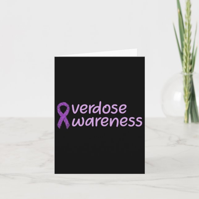 Overdose Awareness Day August In Memory  Card (Front)