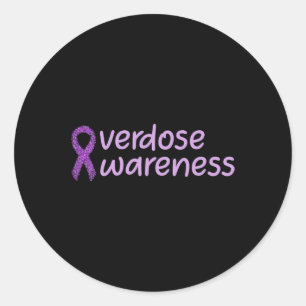 Overdose Awareness Day August In Memory Classic Round Sticker