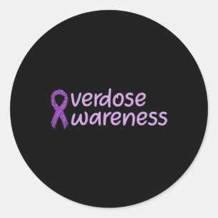 Overdose Awareness Day August In Memory Classic Round Sticker