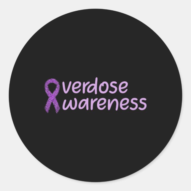 Overdose Awareness Day August In Memory  Classic Round Sticker (Front)