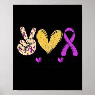 Overdose Awareness Day Purple Ribbon Anti Addictio Poster