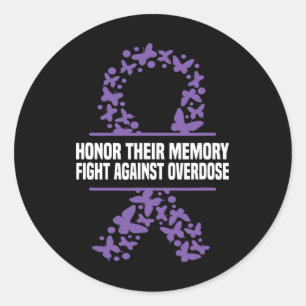 Overdose Awareness - Figh Against Overdose Classic Round Sticker