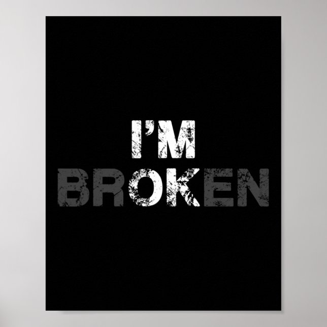 Overdose Awareness I'm Ok Broken Grief Gift  Poster (Front)