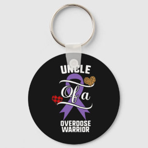 Overdose Awareness Leopard Buffalo Plaid Family Gi Key Ring