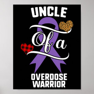 Overdose Awareness Leopard Buffalo Plaid Family Gi Poster