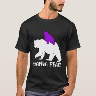 Overdose Awareness Mama Bear Overdose Purple Ribbo T-Shirt