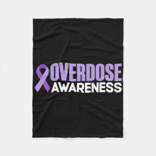 Overdose Awareness Month 2022 Overdose Day Ribbon Fleece Blanket