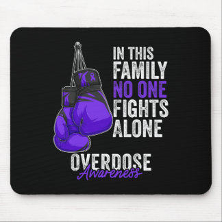 Overdose Awareness Month Boxing Gloves Purple Ribb Mouse Pad