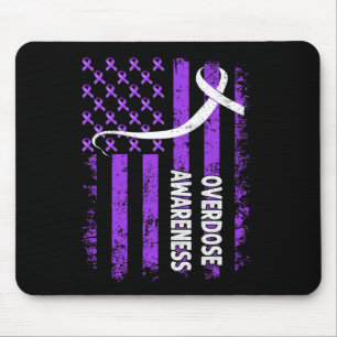 Overdose Awareness Month Flag Purple For Husband A Mouse Pad