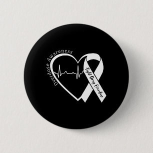 Overdose Awareness Month Heart Purple Ribbon 6 Cm Round Badge