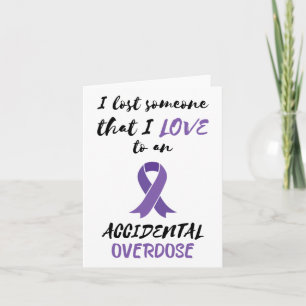 Overdose Awareness Month I Lost Someone Purple Rib Card