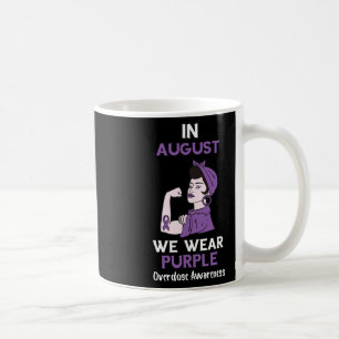Overdose Awareness Month In August Purple Ribbon O Coffee Mug