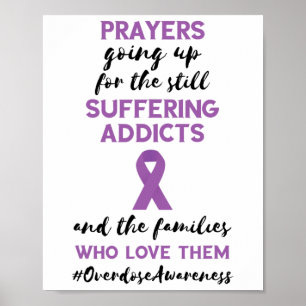 Overdose Awareness Month Prayers Going Up Purple R Poster