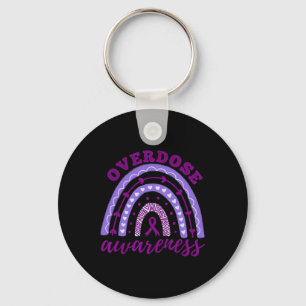 Overdose Awareness Month Rainbow Key Ring