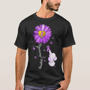 Overdose Awareness Month Sunflower Ribbon Purple E T-Shirt