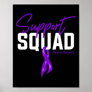 Overdose Awareness Month Support Squad Purple Ribb Poster