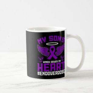 Overdose Awareness My Son's Wings Cover My Heart Coffee Mug
