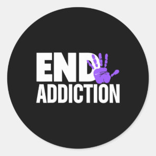 Overdose Awareness  - Overdose Awareness End Addic Classic Round Sticker