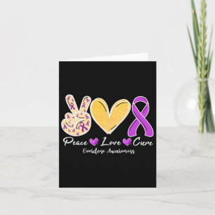 Overdose Awareness Peace Love Heart Ribbon Family Card