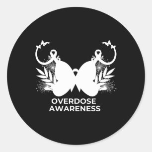 Overdose Awareness Purple 1  Classic Round Sticker