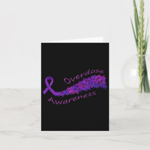 Overdose Awareness Purple Ribbon Butterfly Gift Card