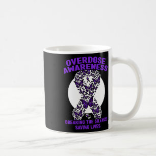 Overdose Awareness Purple Ribbon Drug Addiction 10 Coffee Mug