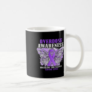 Overdose Awareness Purple Ribbon Drug Addiction 10 Coffee Mug