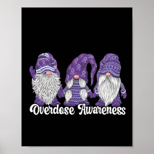 Overdose Awareness Purple Ribbon Drug Addiction 14 Poster