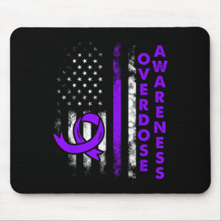 Overdose Awareness Purple Ribbon Drug Addiction 16 Mouse Pad